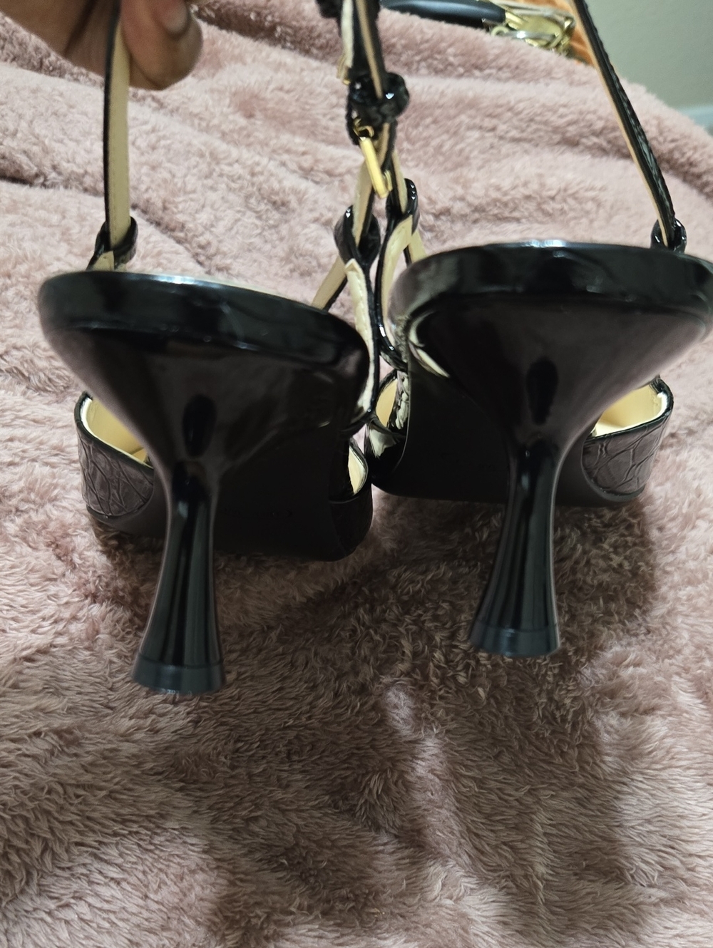 NWOT Nine West Black Pointed Slingback Pumps - Picture 6 of 7